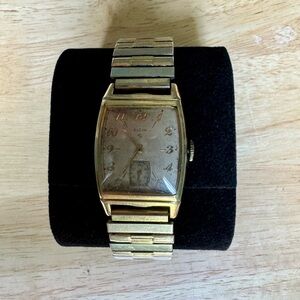 Vintage 1951 ELGIN Men's manual winding wristwatch Untested/for Parts